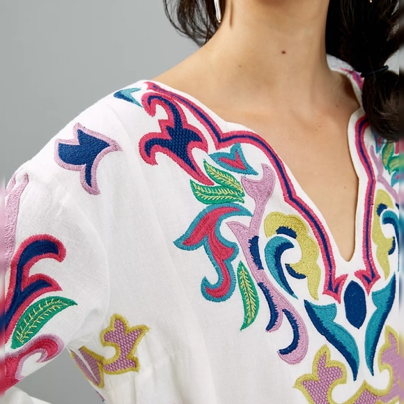 Anthropologie BNWT Olympia Embroidered Tunic Dress - Picture 5 of 7